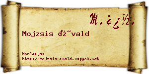 Mojzsis Évald névjegykártya